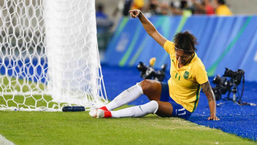Cristiane - atacante do futebol feminino e que se machucou no último jogo da Seleção feminina contra a Suécia