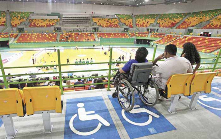 As arenas foram preparadas para receber as pessoas com deficiência ou com mobilidade reduzida, com acessibilidade e atendimento preferencial.