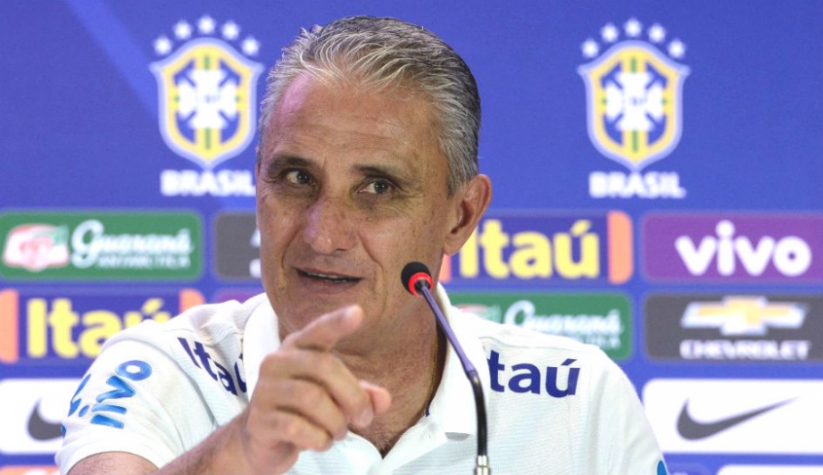 Tite, técnico da Seleção Brasileira, dá coletiva (Foto: Pedro Martins / MoWA Press)