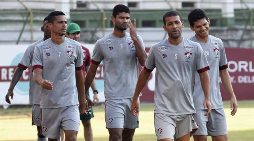 Treino do fluminense - Pierre, Gum, Magno Alves e Cícero