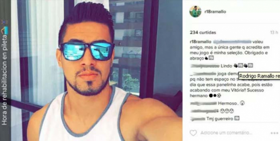 Ramallo se queixa em rede social