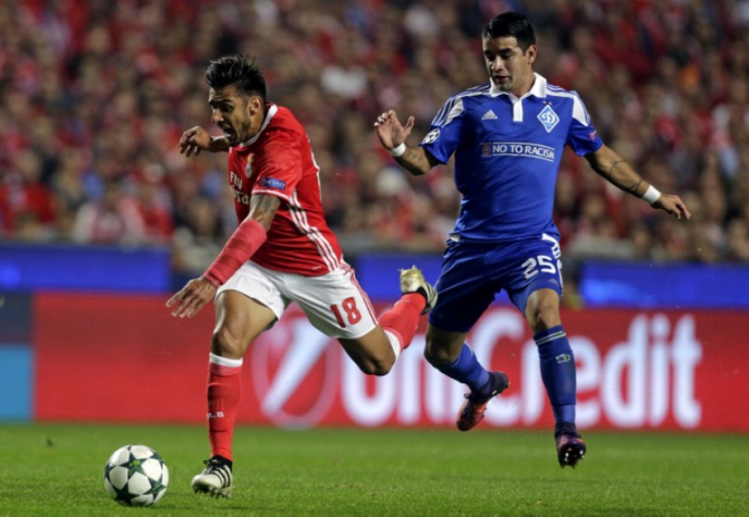 Salvio e Derlis González - Benfica x DÃnamo de Kiev