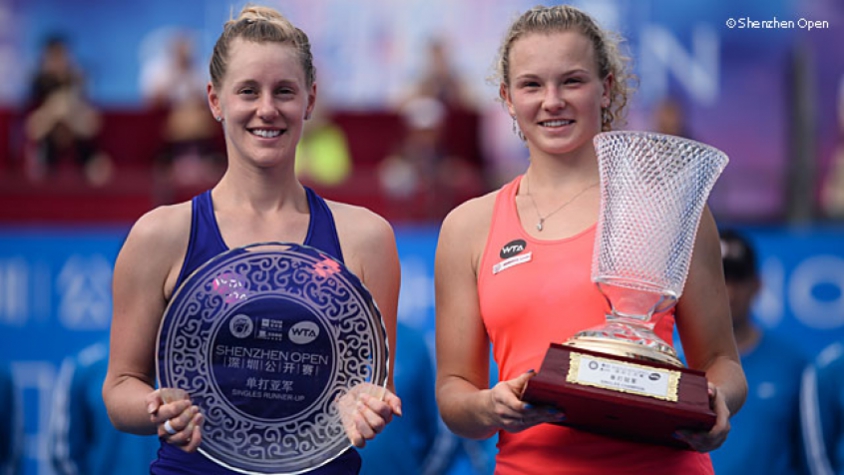 Alison Riske (vice) e Katerina Siniakova (campeã) em Shenzhen