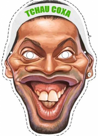 Ronaldinho - máscara Coxa (Foto: Reprodução)