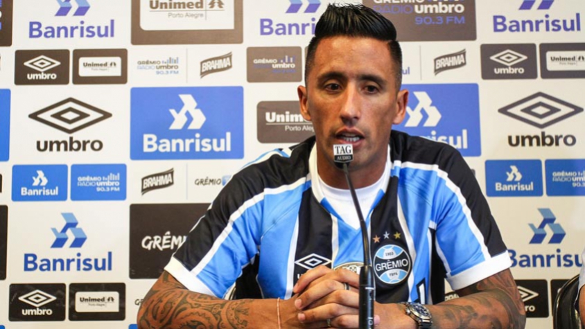 Apresentação Barrios no Grêmio