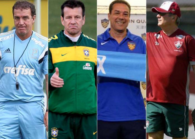 Montagem - Cuca, Dunga, Luxemburgo e Levir Culpi