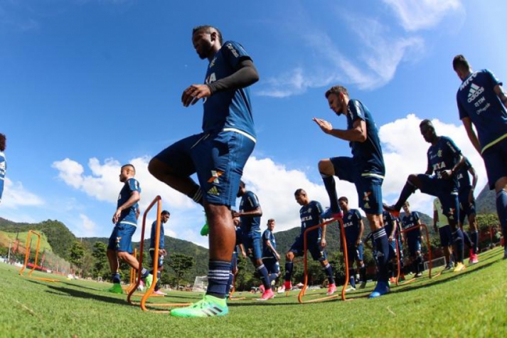 Rafael Vaz em treino do Flamengo