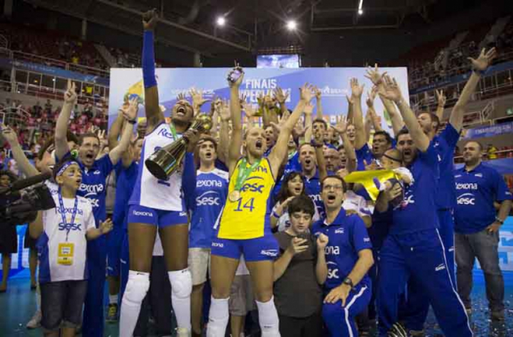Campeão da Superliga, Rexona-Sesc ensinará fundamentos do vôlei nesta terça