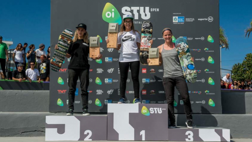 Pâmela Rosa e japonês Yuto Horigome se sagram campeões do Oi Skate Total Urbe Open