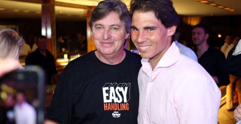 Derek Evans com Rafael Nadal