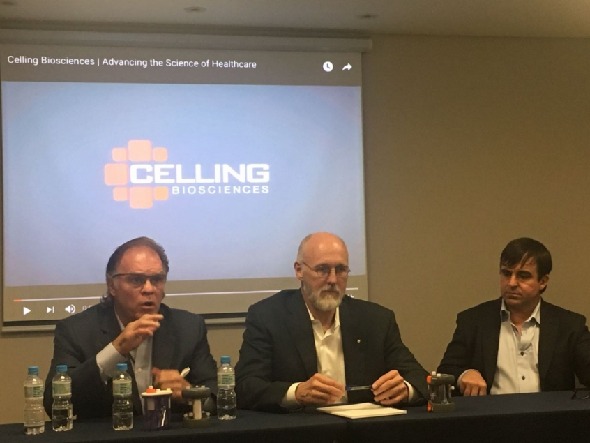 Médicos em coletiva sobre células-tronco