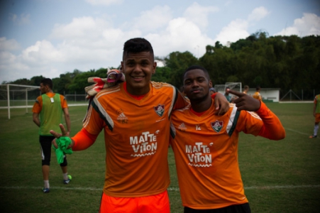 Goleiro Jennerson e atacante Patrick, do Fluminense sub-20