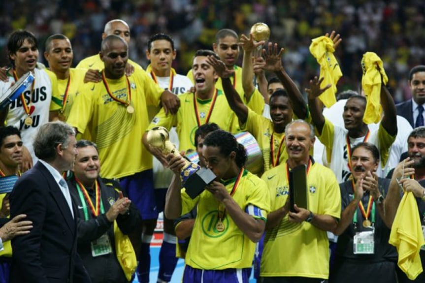 Brasil campeão da Copa das Confederações 2005 (foto:AFP)