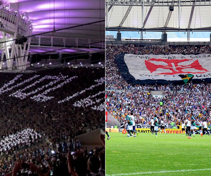 Torcidas de Botafogo e Vasco no Maracanã