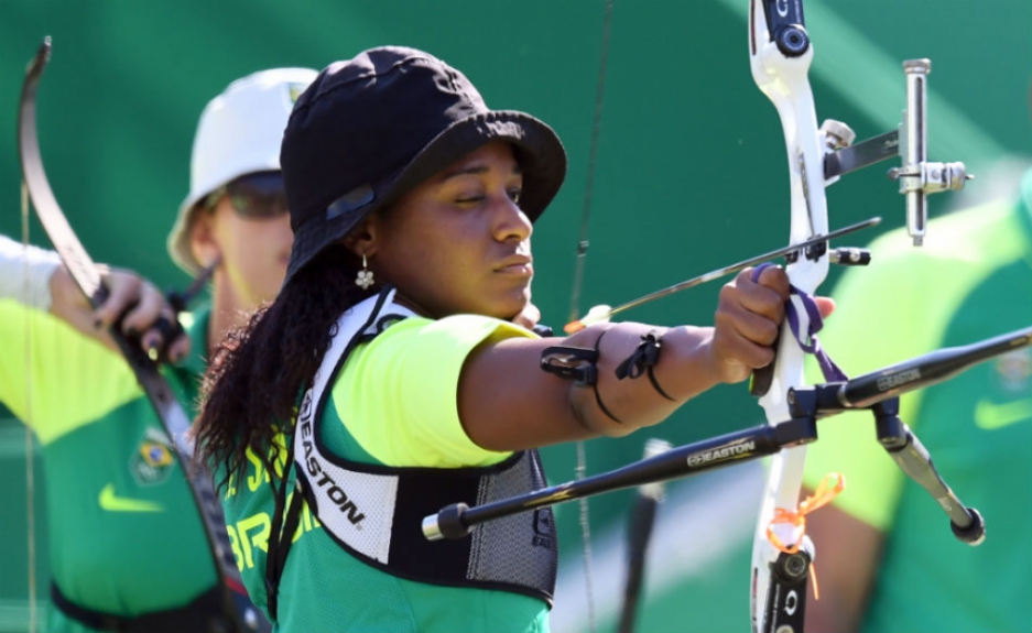 Ane Marcelle dos Santos, do tiro com arco (Foto: Jewel Samad/AFP)