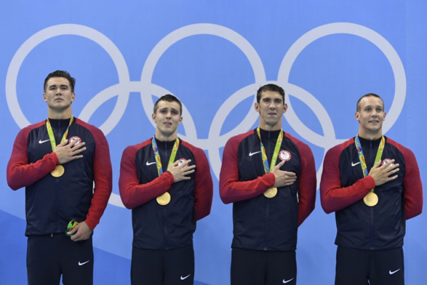 Michael Phelps - Rio 2016 - 4 x 100 m livres Medalha de Ouro