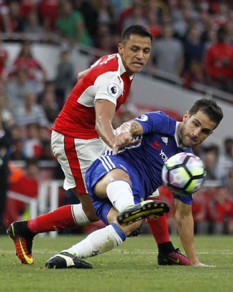 Fabregas e Sanchez - Chelsea x Arsenal