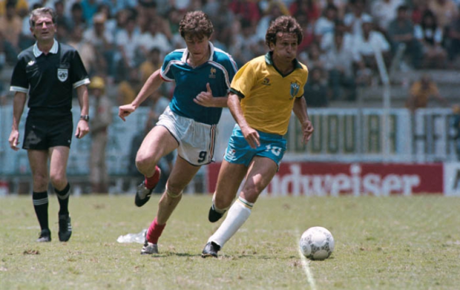 Zico durante a Copa do Mundo de 1986 no México