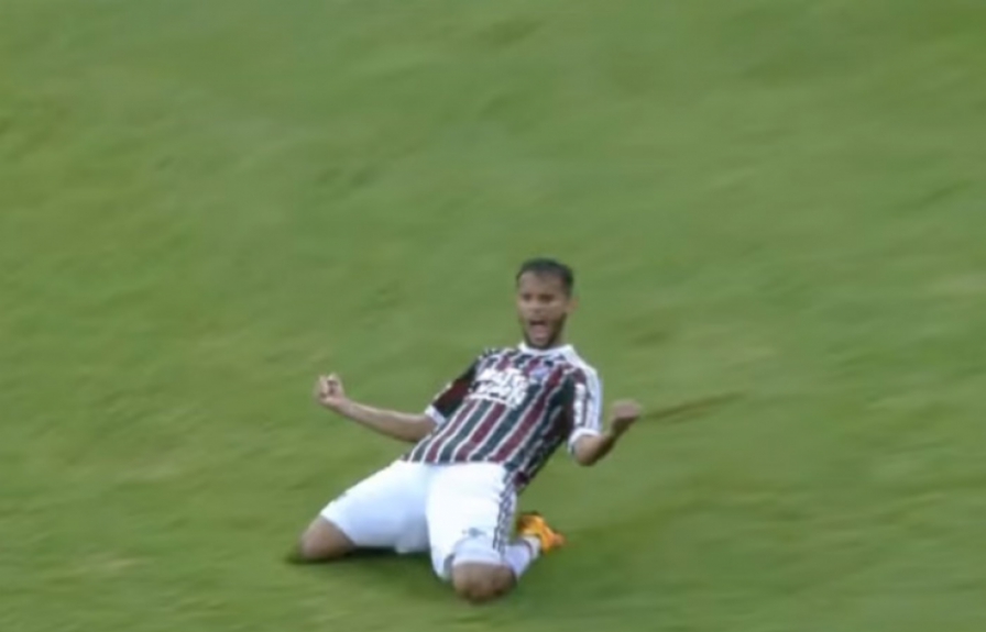 Gustavo Scarpa, na partida Fluminense 1x2 Flamengo, no Mané Garrincha, dia 21/02/2016