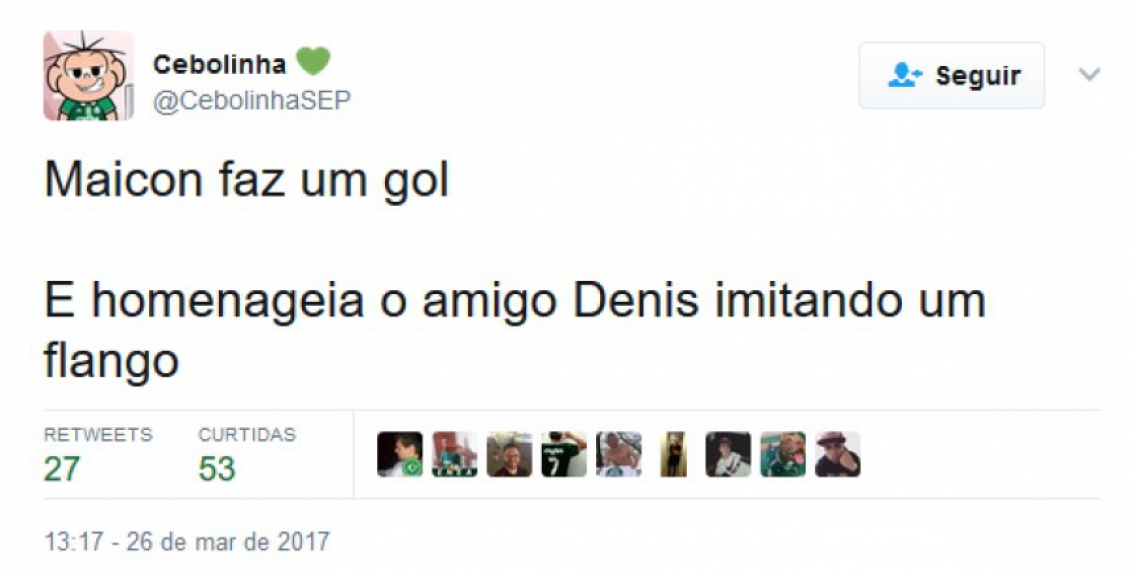 Maicon foi punido com amarelo após imitar uma galinha na comemoração do gol. Na web, internautas criticaram punição e comentaram sobre o gesto do zagueiro tricolor.