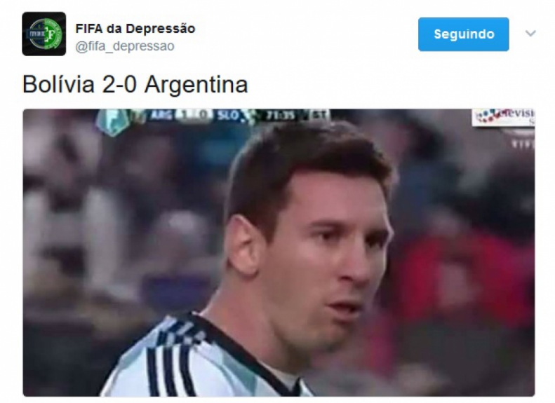 Brasileiros fazem piadas com derrota da Argentina e sufoco dos 'hermanos' nas Eliminatórias para Copa da Rússia