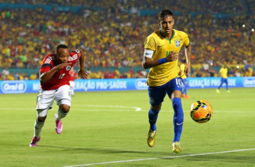 Neymar - Brasil x Colômbia - 2014 em Miami