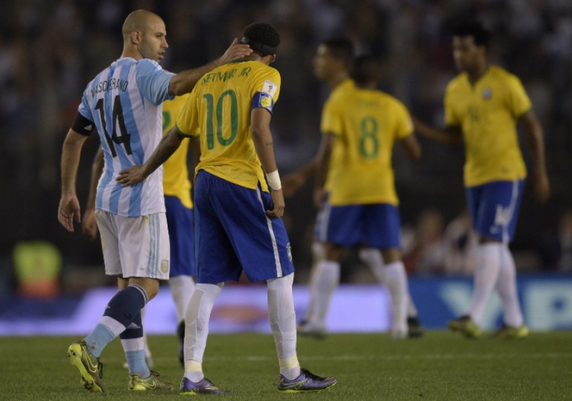 Neymar e Mascherano - Argentina x Brasil 2015