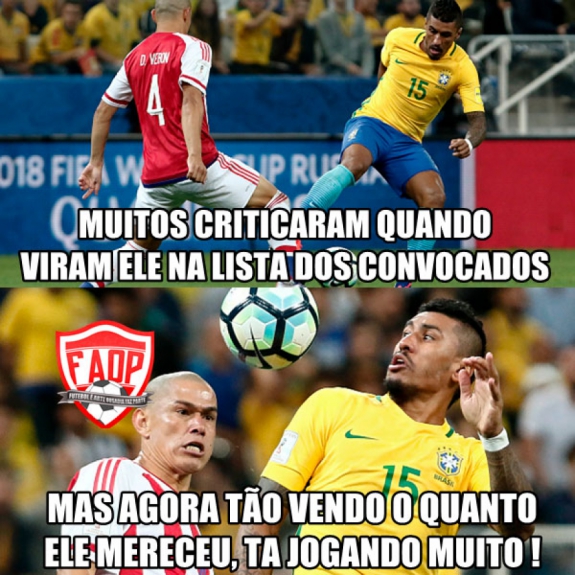 Grande atuação contra o Paraguai e classificação antecipada para a Copa da Rússia renderam brincadeiras nas redes sociais