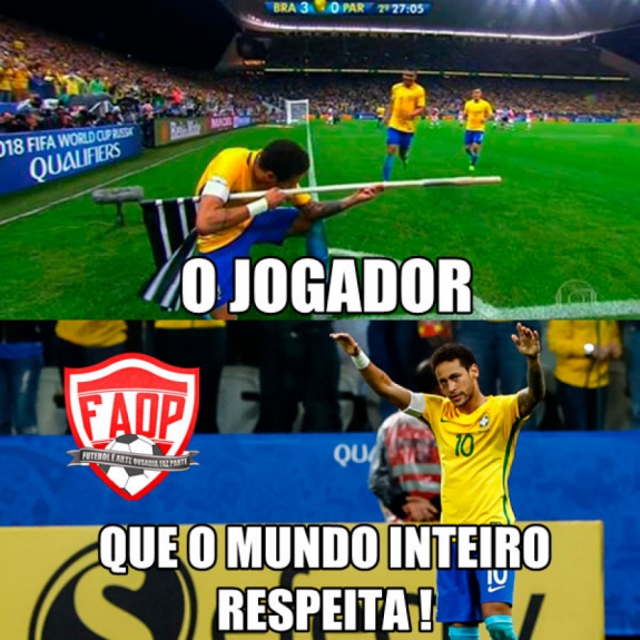 Grande atuação contra o Paraguai e classificação antecipada para a Copa da Rússia renderam brincadeiras nas redes sociais