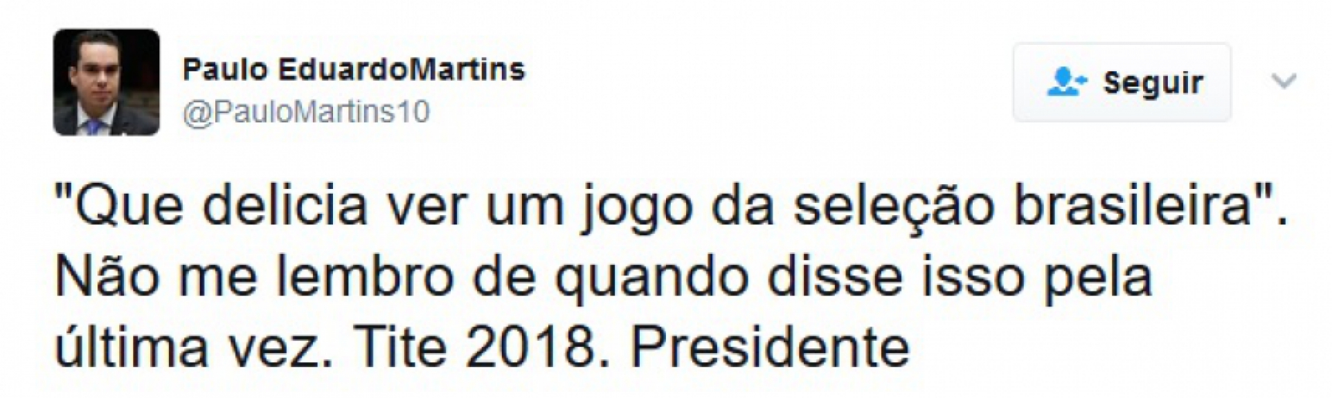 Torcedores se empolgam e pedem Tite como próximo presidente do Brasil