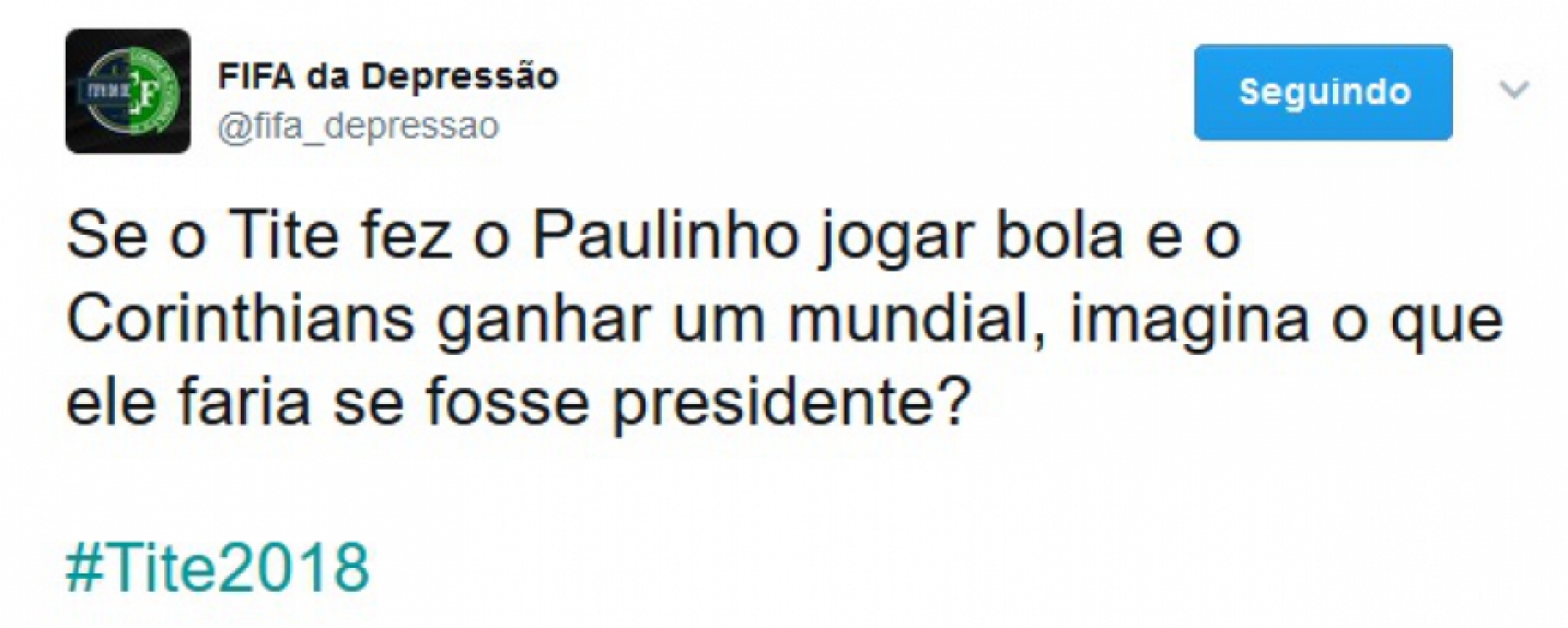 Torcedores se empolgam e pedem Tite como próximo presidente do Brasil