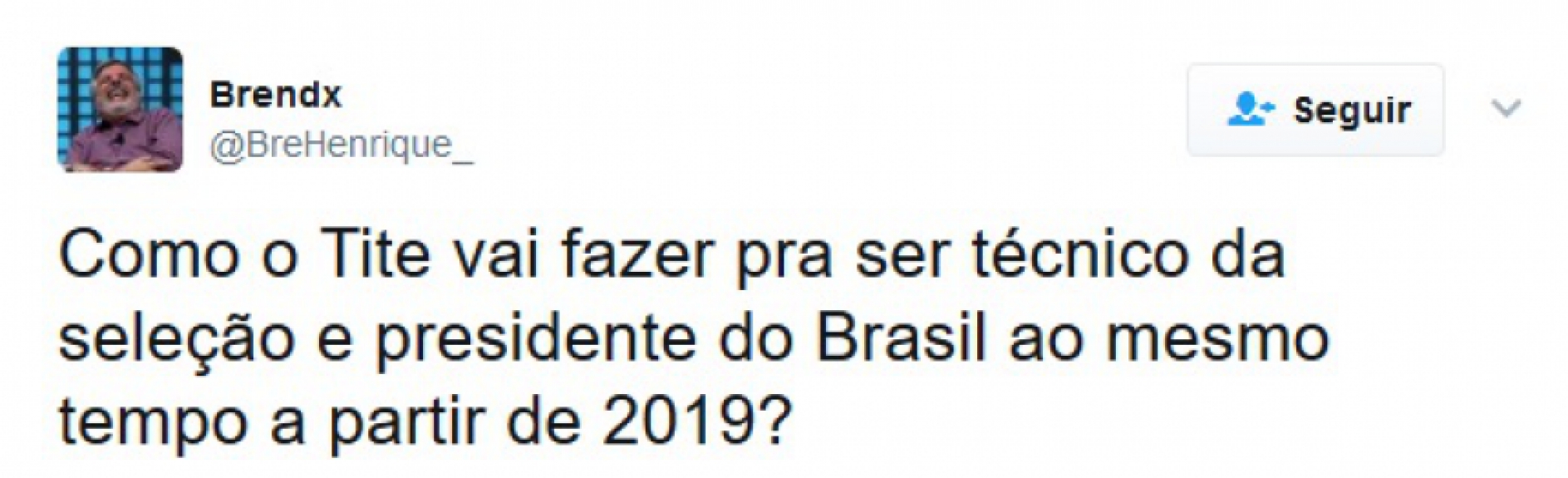 Torcedores se empolgam e pedem Tite como próximo presidente do Brasil