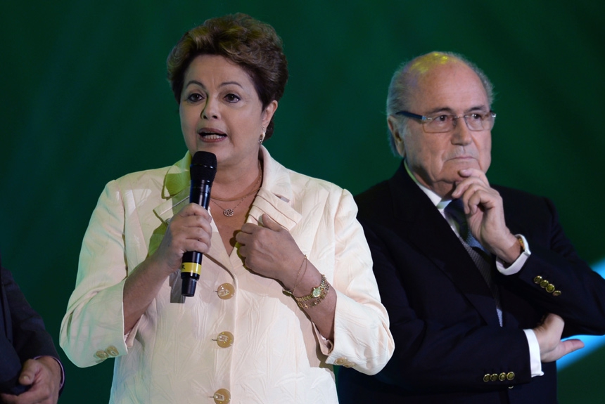 No jogo de abertura da Copa das Confederações, contra o Japão, a presidente Dilma Rousseff foi muito vaiada, mas a competição transcorreu sem sustos