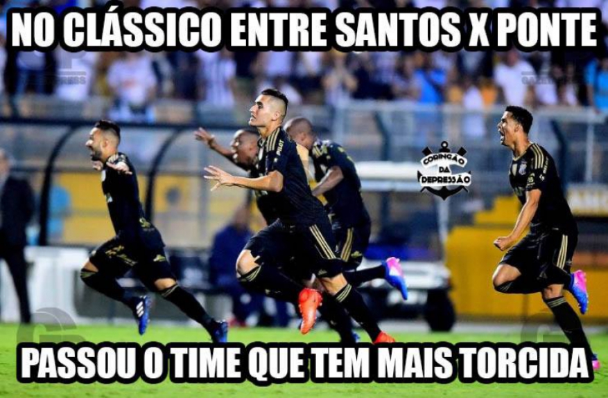 Santos sofreu com as zoações após ser eliminado do Paulistão pela Ponte Preta