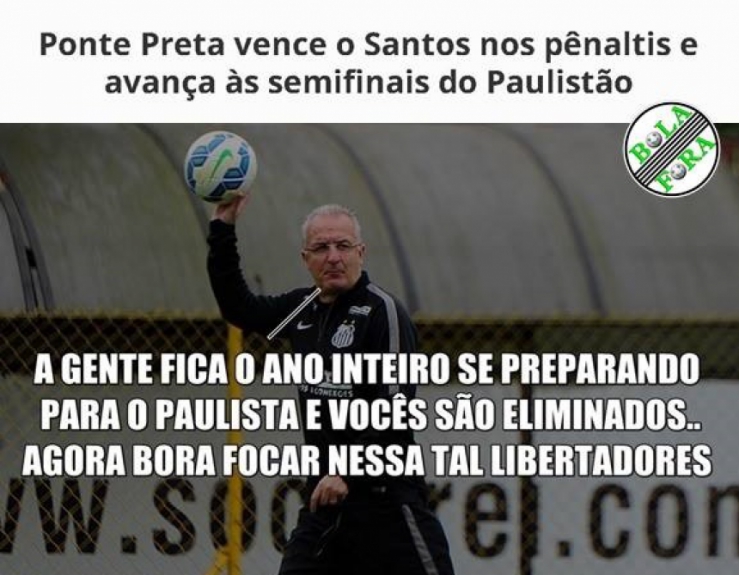 Santos sofreu com as zoações após ser eliminado do Paulistão pela Ponte Preta