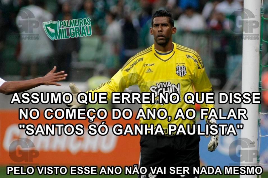 Santos sofreu com as zoações após ser eliminado do Paulistão pela Ponte Preta
