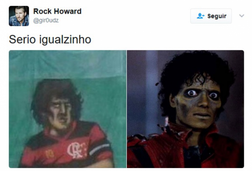 Mosaico 3D com gol de falta do Zico rendeu zoações dos rivais do Flamengo