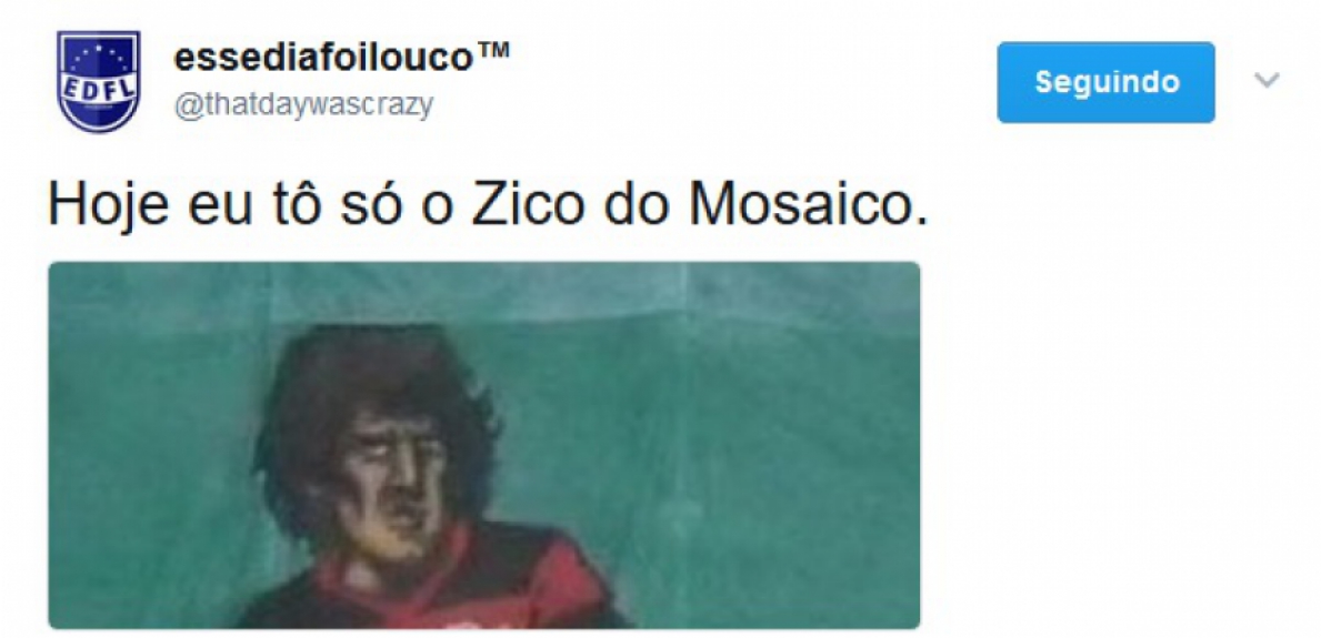 Mosaico 3D com gol de falta do Zico rendeu zoações dos rivais do Flamengo
