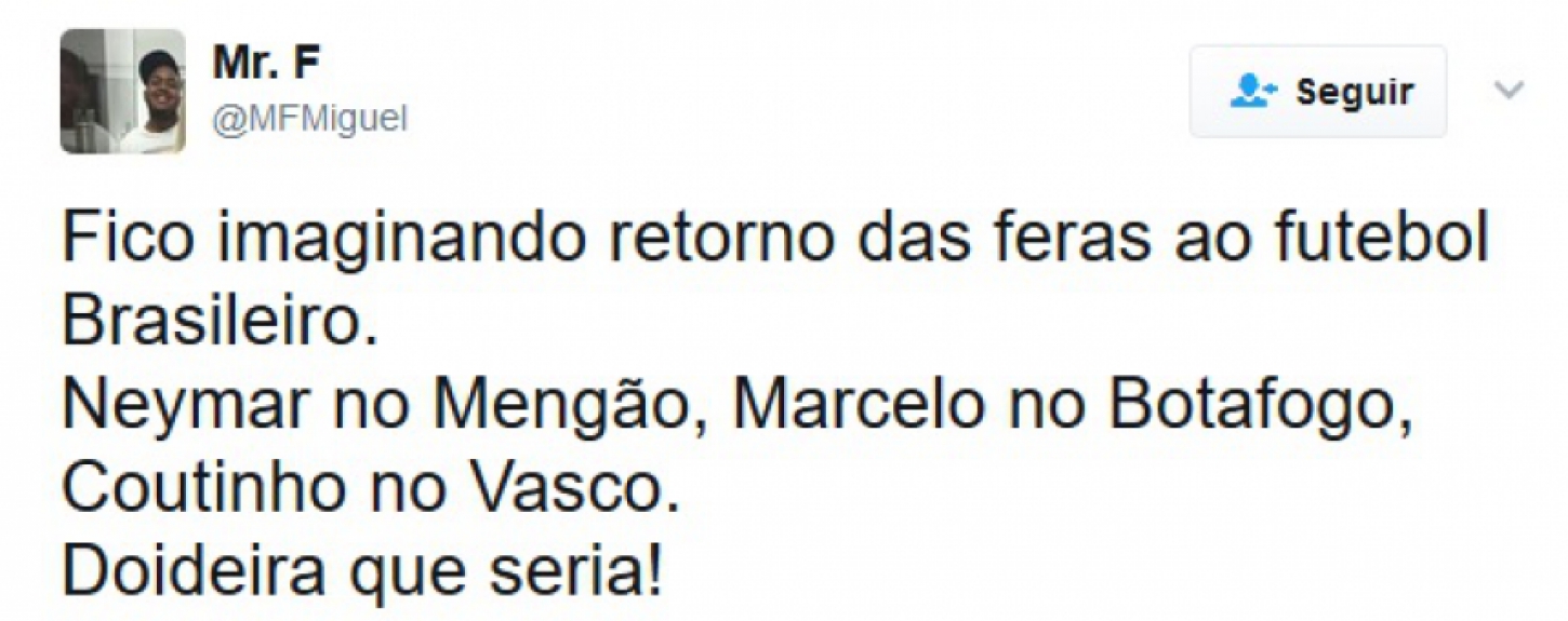 Flamenguistas se animaram com possível contratação de Neymar no futuro e já fizeram planos