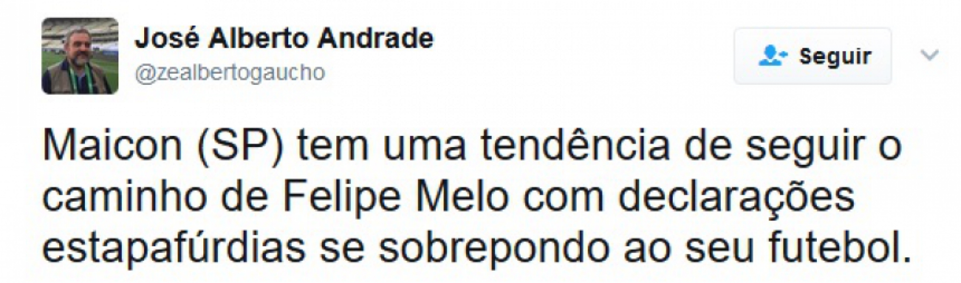 Maicon polemizou ao responder sobre atitude do seu companheiro de zaga. Declaração gerou críticas, elogios e piadas