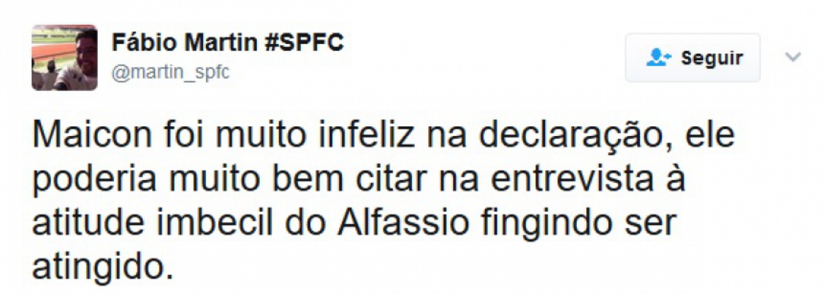 Maicon polemizou ao responder sobre atitude do seu companheiro de zaga. Declaração gerou críticas, elogios e piadas