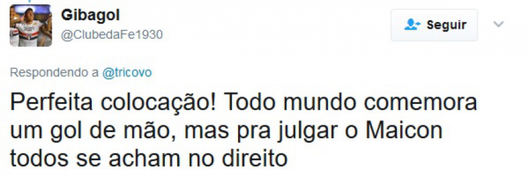 Maicon polemizou ao responder sobre atitude do seu companheiro de zaga. Declaração gerou críticas, elogios e piadas