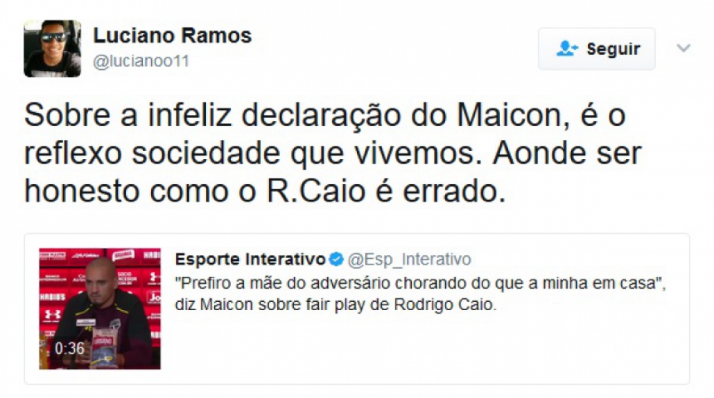 Maicon polemizou ao responder sobre atitude do seu companheiro de zaga. Declaração gerou críticas, elogios e piadas