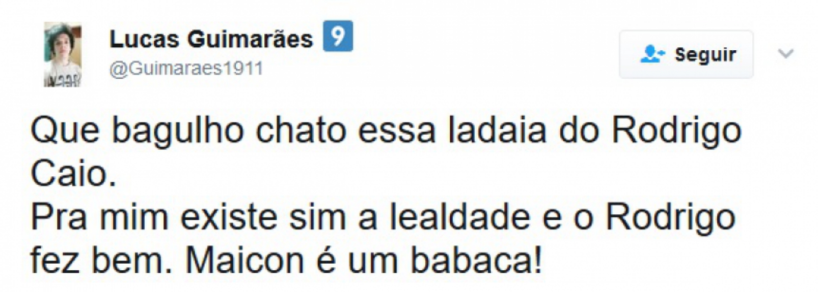Maicon polemizou ao responder sobre atitude do seu companheiro de zaga. Declaração gerou críticas, elogios e piadas