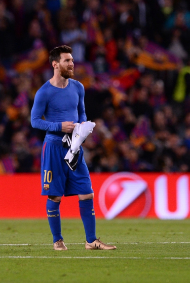 Quem também demosntrou abalo com a eliminação do seu Barcelona foi o caraque argentino Lionel Messi
