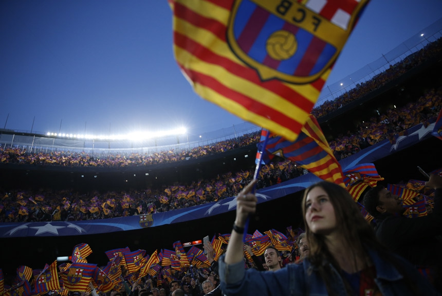 Os torcedores do Barcelona, porém, fizeram a sua parte e apoiaram a equipe apesar do mau resultado
