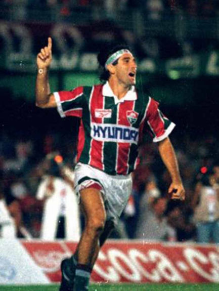 Renato Gaúcho com camisa do Fluminense em 1995