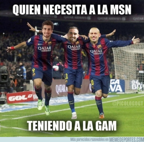 Memes brincam com primeiro gol de Mascherano a favor do Barça