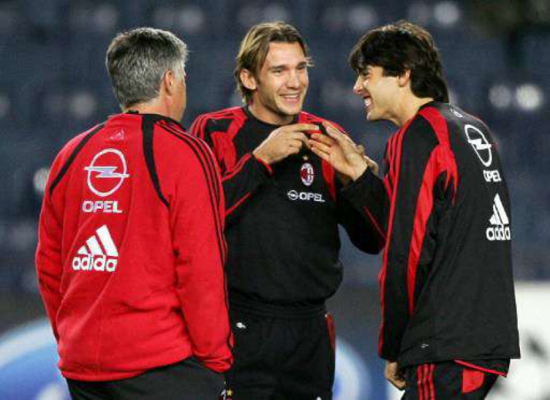 Ancelottio com Kaká