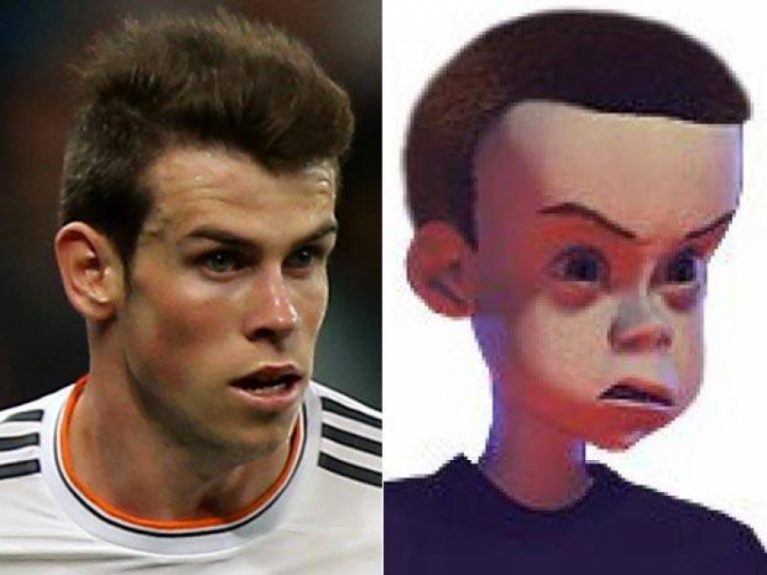 Gareth Bale e Sid Phillips, personagem de Toy Story